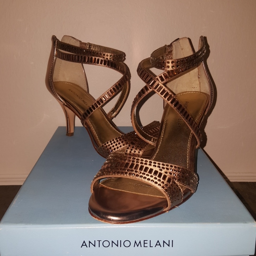 Antonio Melani rose gold heels